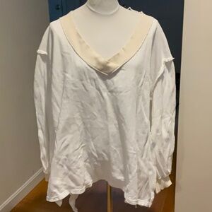 We the Free cream top/shirt Sz XL